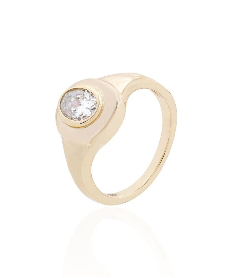 Anel Solitário Ícone Round Moissanite 7 mm 0,75 ct em Prata 925