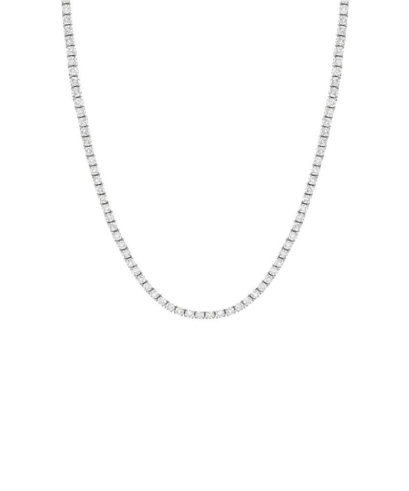 Colar Riviera Lumière Moissanite 3 mm 12,34 ct em Prata 925 40 cm