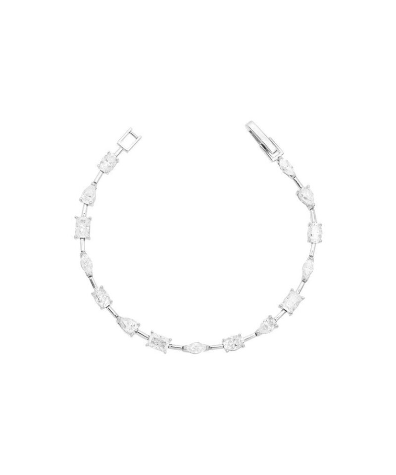 Pulseira Lumière Fio Faca Moissanite 4 mm 5,8 ct em Prata 925 com Ródio