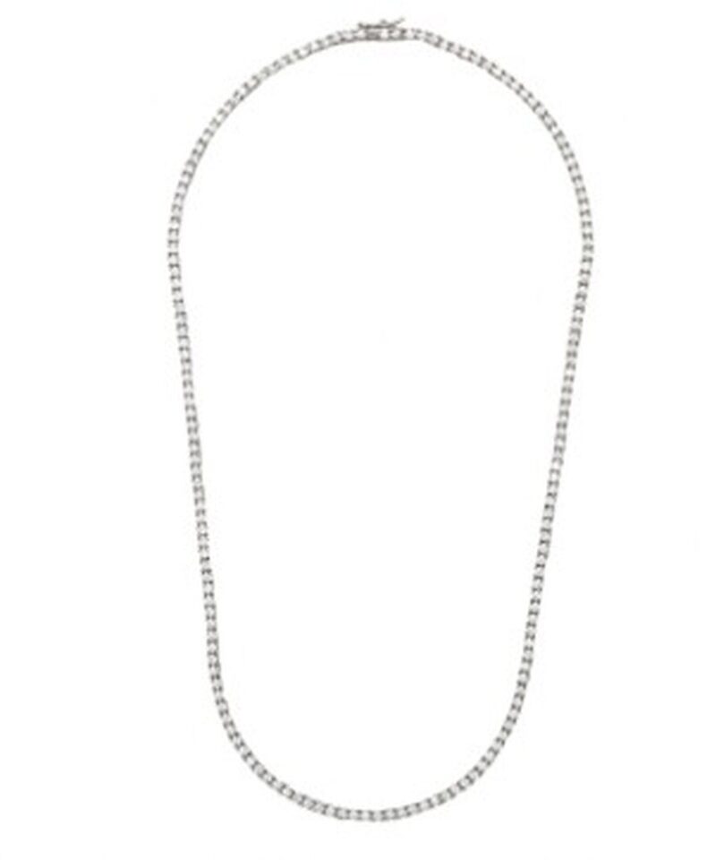 Colar Riviera com Moissanites Coração 3,5 mm 9,8 ct em Prata 925