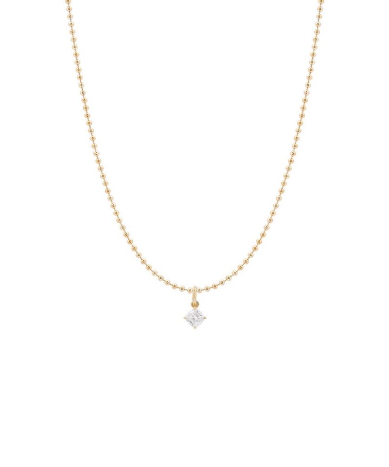 Colar Solitário Moissanite 6 mm 1 ct com Corrente de 45 cm
