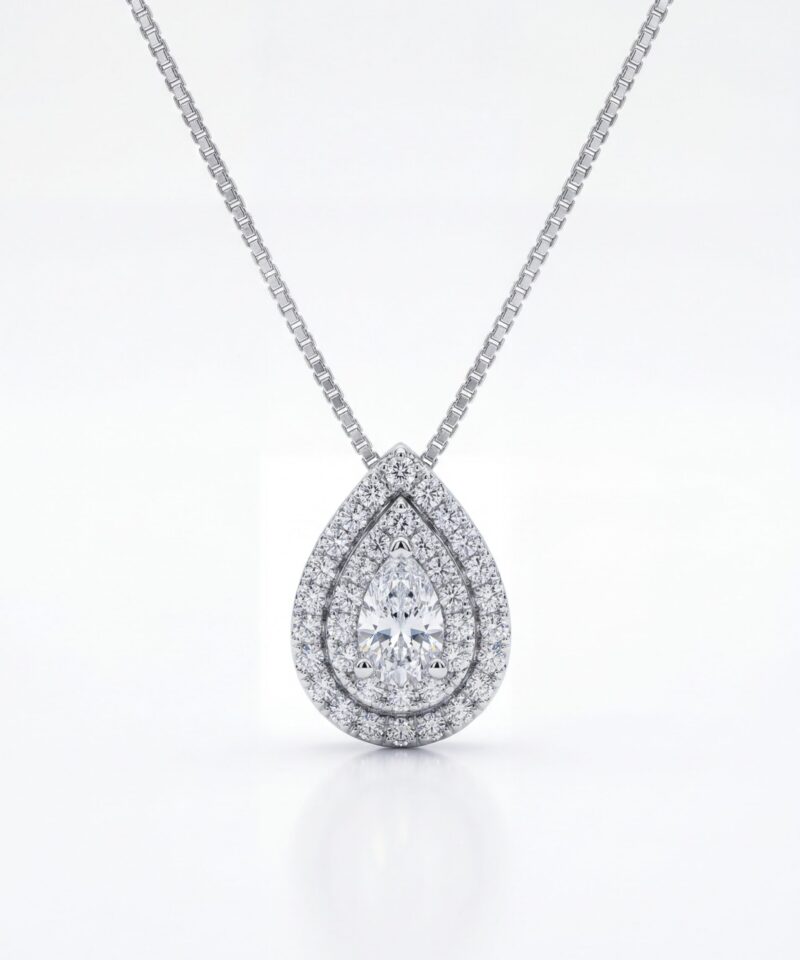Colar Versales com Pingente de Moissanite 0,35 ct