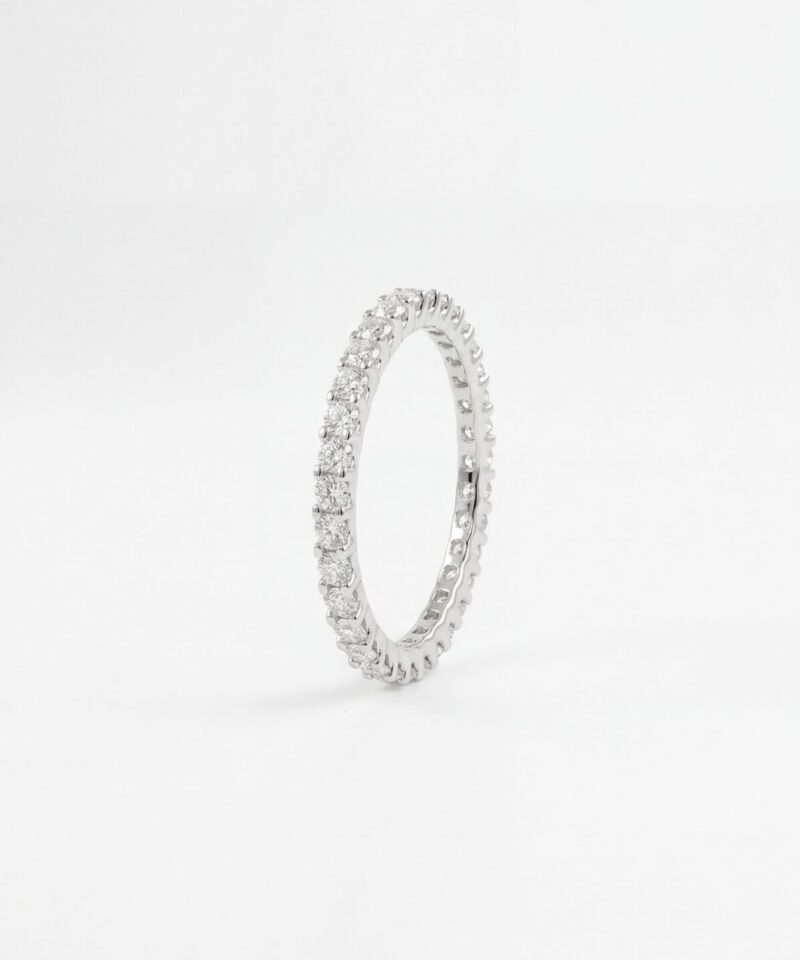 Anel Etoiles Cravejado com Moissanite 1 mm