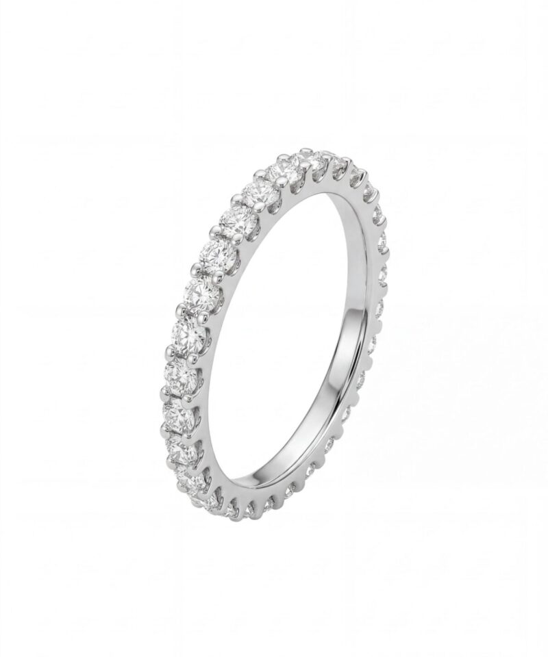 Anel Etoiles Cravejado com Moissanite 2 mm