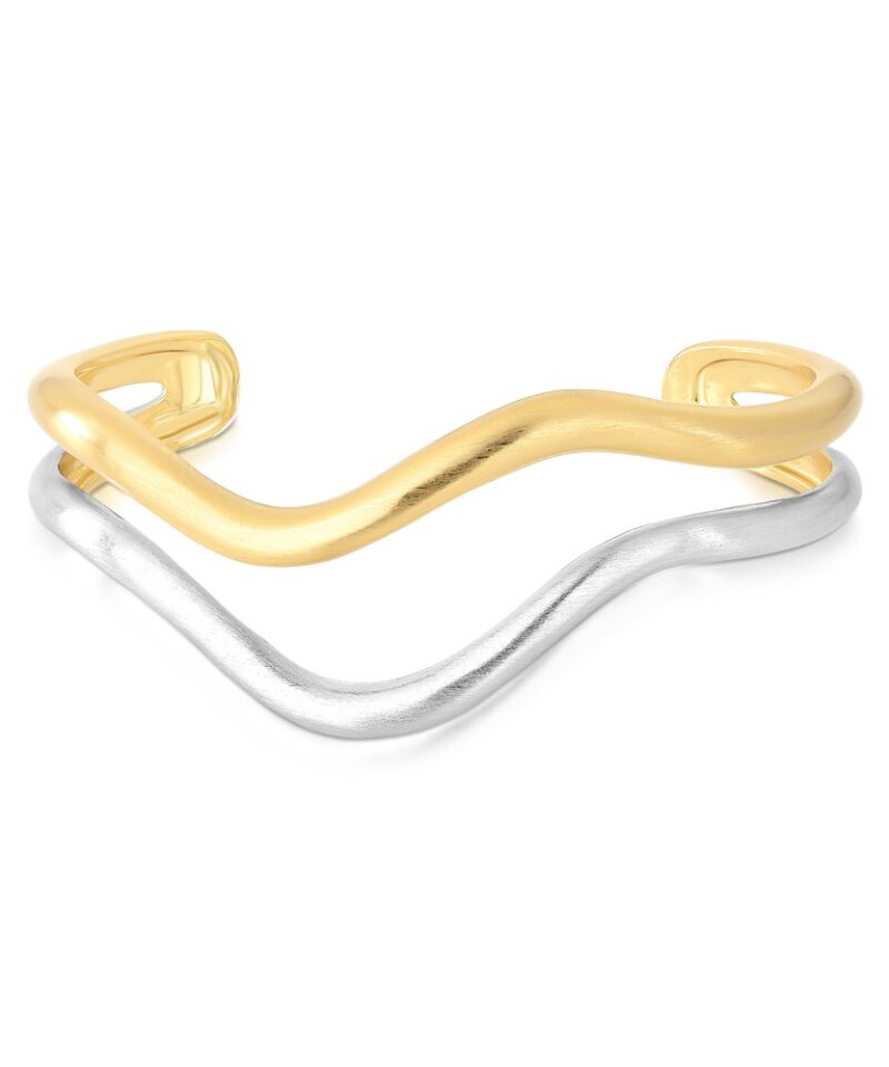Bracelete Harmonie Bicolor Dourado e Prateado Ajustável