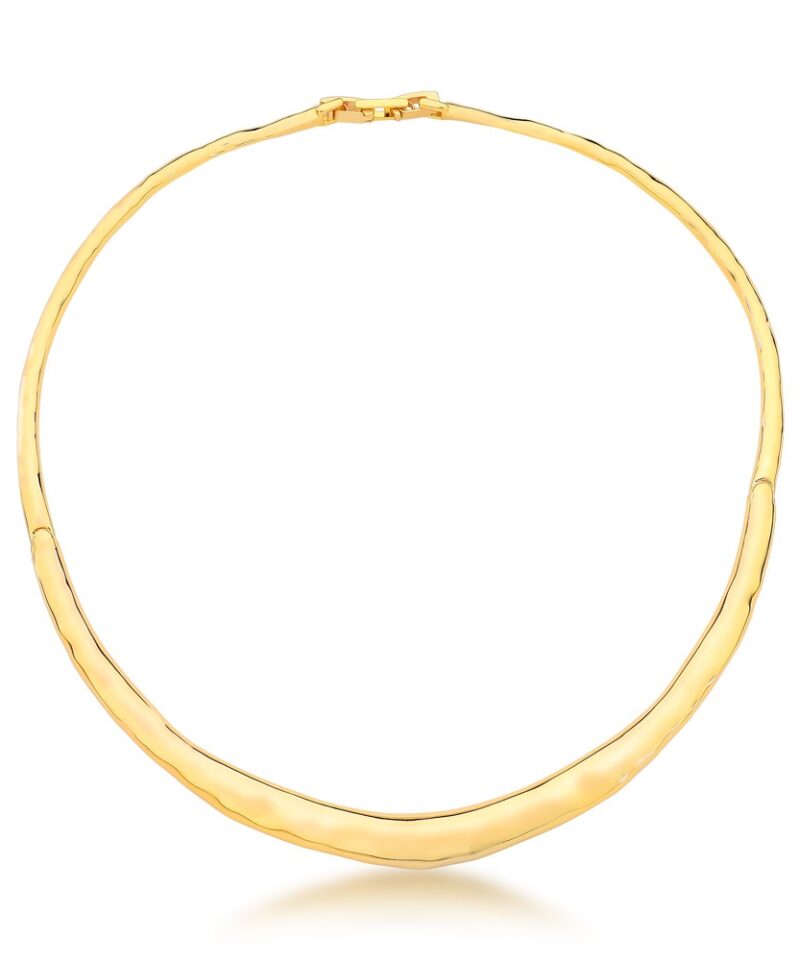Choker Duna Rígido Orgânico com Banho Dourado Polido