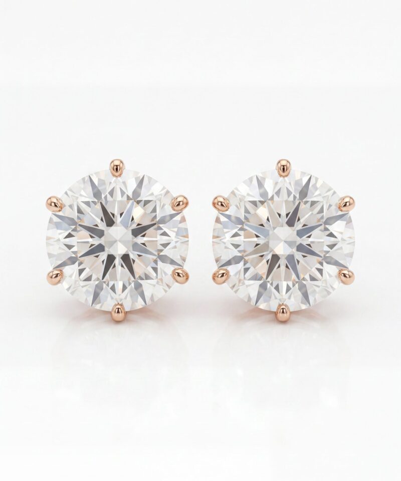Brinco Solitário Moissanite 11 mm 10 ct em Prata 925 com Ouro 18k