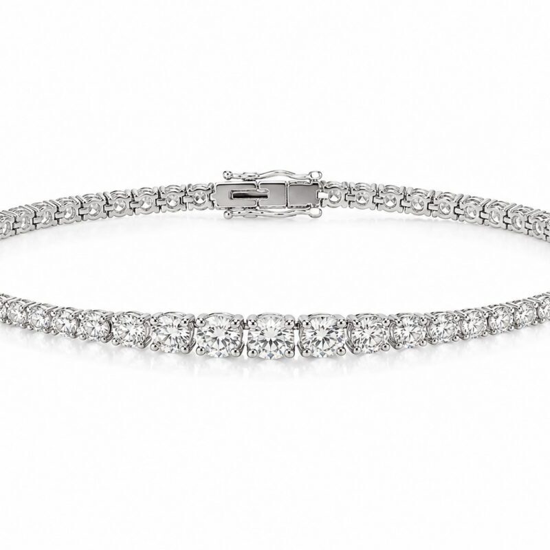 Pulseira Riviera Petit com Moissanites em Cravação Degradê
