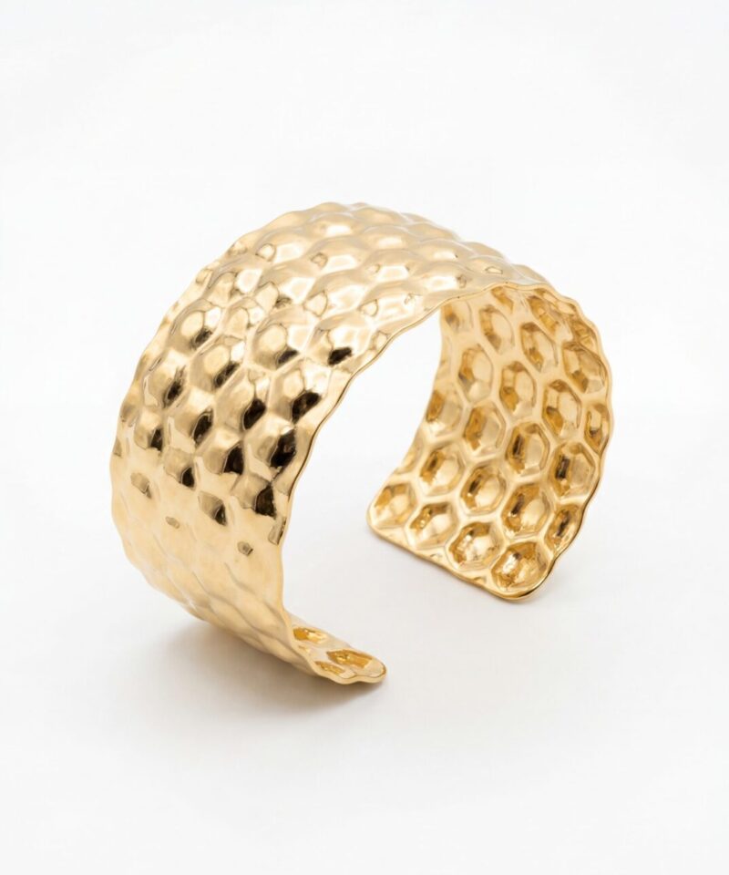 Bracelete Bellagio Largo Rígido com Acabamento Polido